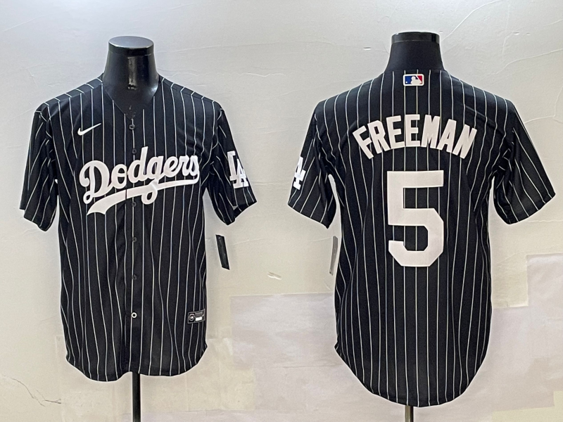 Men's Los Angeles Dodgers Freddie Freeman #5 Black Alternate Limited Jersey